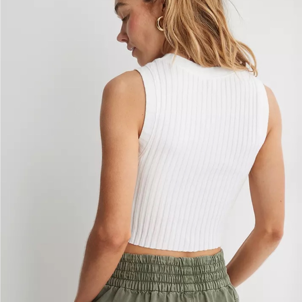 Aerie High Neck Ribbed Tank Top - Picture 2 of 4